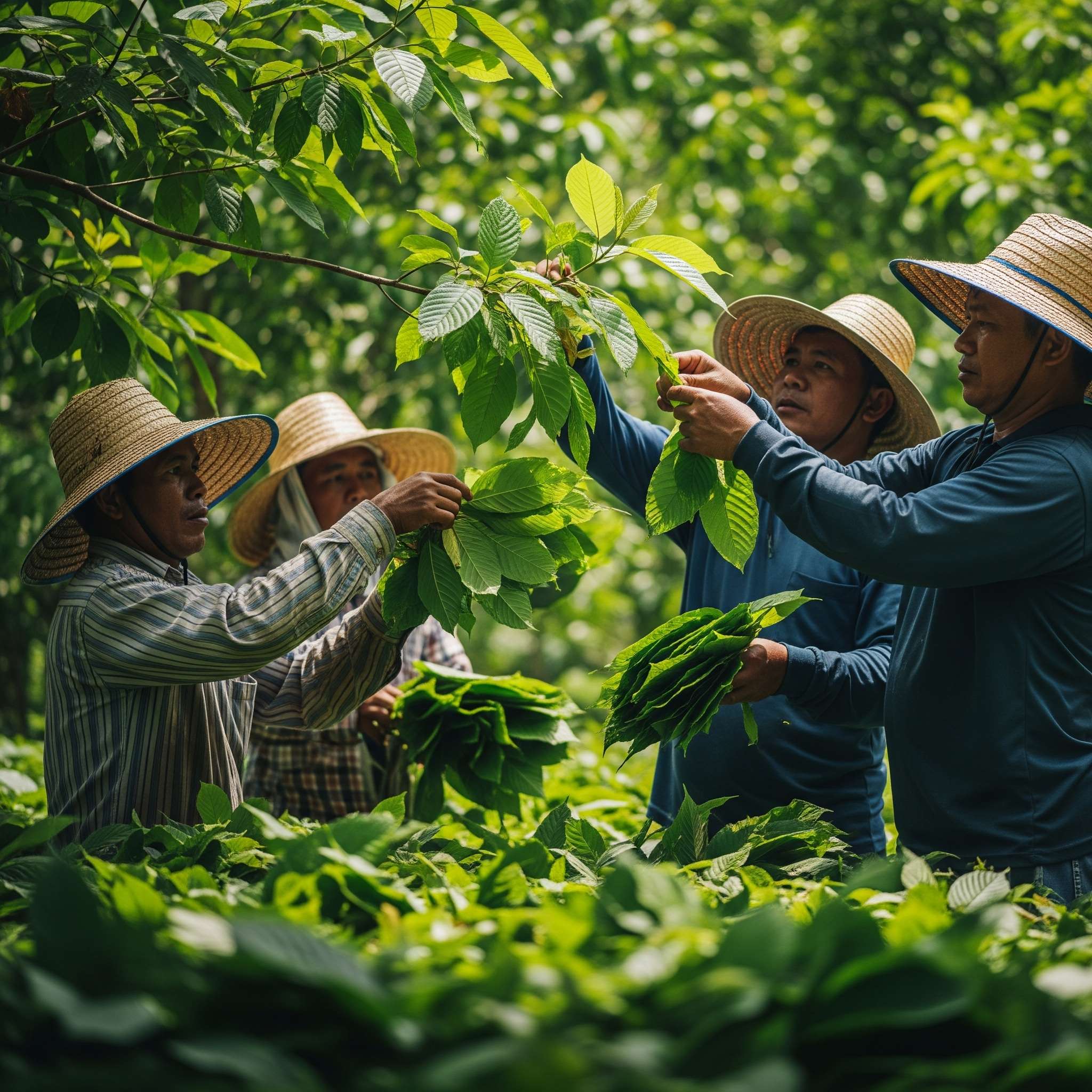 Die Kratom-Ernte: Handwerk, Timing und Tradition